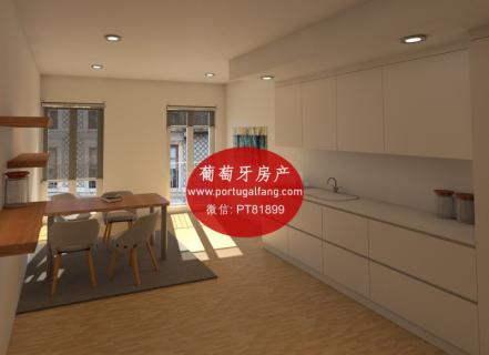 葡萄牙投资移民 葡萄牙房产 葡萄牙移民房产 移民房产 葡萄牙留学 里斯本市中心近地铁公寓T2室出售370 000 €带车位