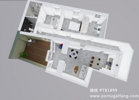 葡萄牙投资移民 葡萄牙房产 葡萄牙移民房产 移民房产 葡萄牙留学 里斯本Arroios近地铁站优质T3室公寓31万欧带院子和地下室