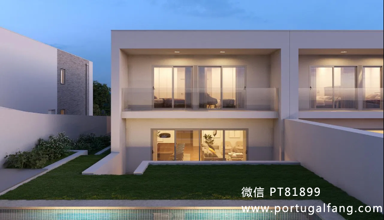 Cascais新建三层别墅带私人泳池和庭院T3室近美国学校售60万欧 葡萄牙投资移民 葡萄牙房产 葡萄牙移民房产 移民房产 葡萄牙留学